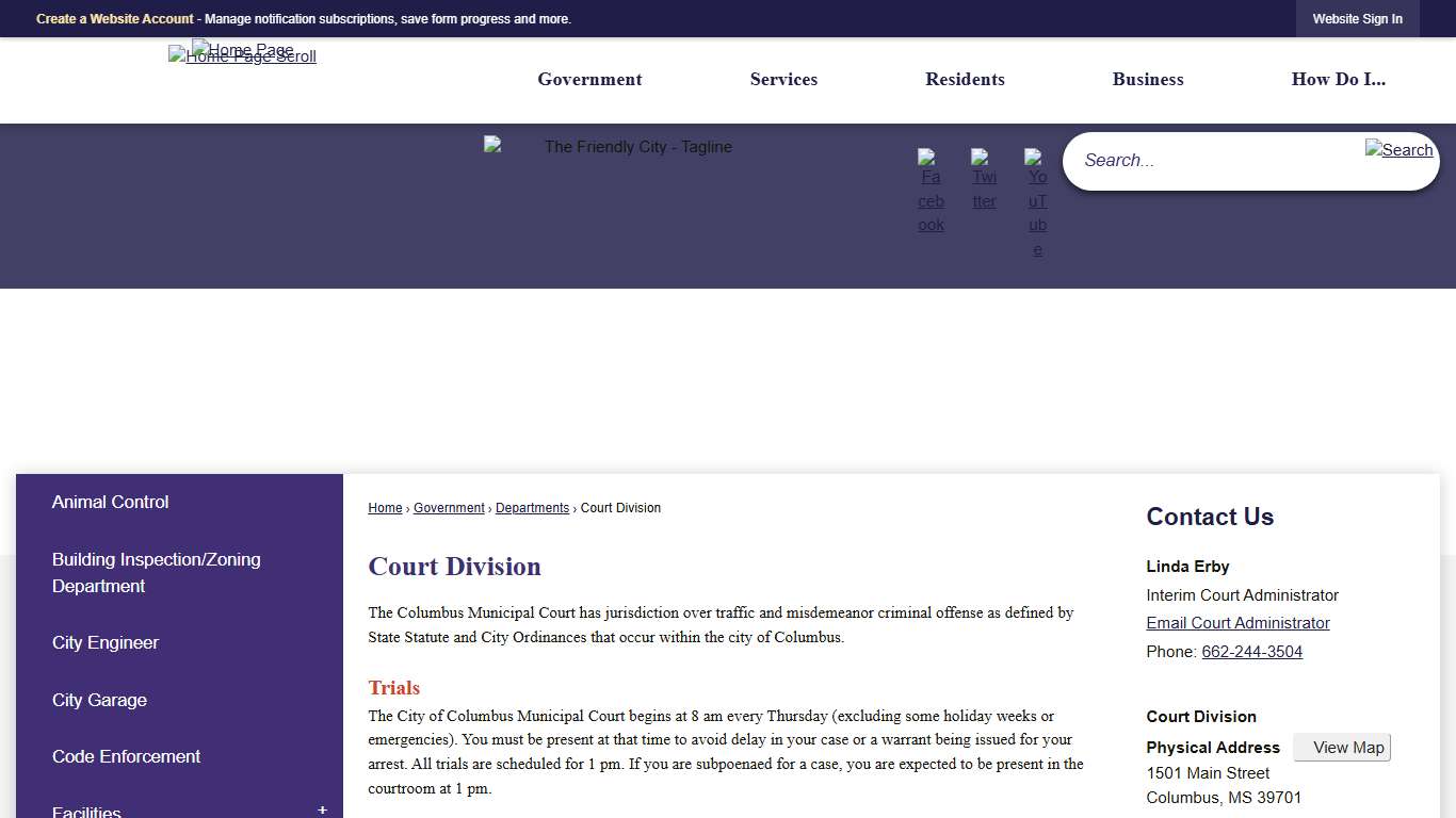 Court Division | Columbus, MS